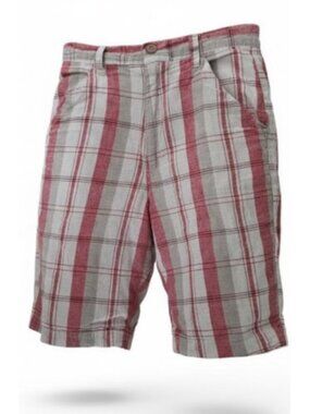 CHILL FACTOR Salmon and Tan Plaid Shorts Boys Size 6
